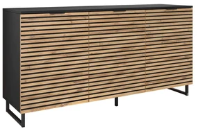Dulap Surezina 3D (Negru grafit + Stejar wotan) . 1105938