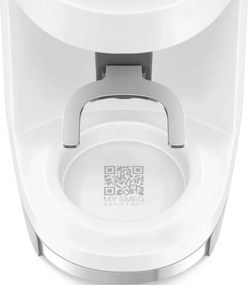 Rasnita de cafea Smeg CGF03WHEU, 150 W, 240 g, Sistem de rotire si blocare, Functie manuala, Alb