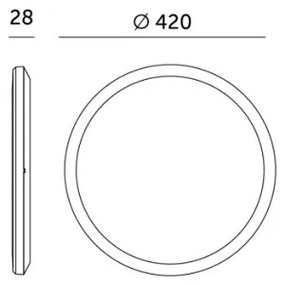 Plafonieră LED pentru baie NIVERA LED/32W/230V IP54 d. 42 cm alb