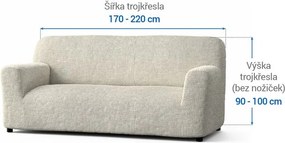 Gaico Huse bielastice COSTINA smântânii fotoliu triplu (l. 170 - 220 cm)