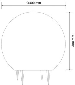 Lampă de exterior ARGENTO 1xE27/15W/230V d. 40 cm IP65 gri