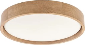 Brilagi - Plafonieră LED MANAROLA PLAIN, 24W, 230V, 3000K, diam. 41 cm, stejar