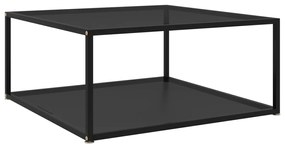 vidaXL Măsuță de cafea, negru, 80x80x35 cm, sticlă securizată