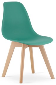 Scaun KITO verde cu picioare din fag