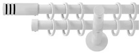 Galerie dubla MODULO PICIOR UNIVERSAL ,prindere perete 19/19 ALB (Alege marime: 360 cm)
