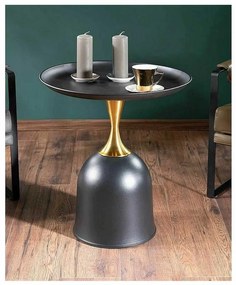 Măsuță de cafea Cavaria, negru / auriu