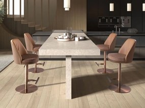 Scaun de bar pivotant cu inaltime reglabila Stool maro