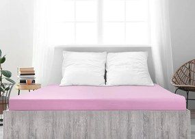 Cearsaf Jersey din bumbac mako LUXORA 180x200 cm roz