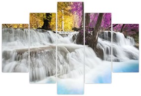 Tablou cu Erawan cascadă în pădure (150x105 cm)