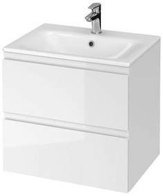 Dulap cu lavoar, 57x60x45 cm, 2 sertare, alb
