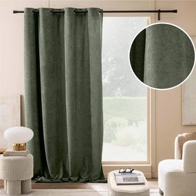 Draperie verde din material bouclé 140x260 cm Winona – douceur d'intérieur