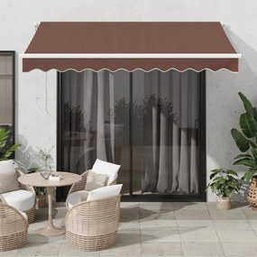 Copertina retractabila manual, maro, 300x250 cm