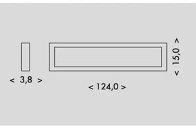 Plafonieră LED Ecolite TL1902-36W/CR LED/36W/230V 4100K 124 cm negru