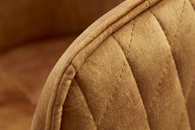 Scaun de birou elegant Euphoria, catifea galben mustar