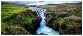 Tablou - Cascada intre stânci (120x50 cm)