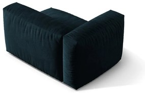 Modul pentru canapea modulară albastru închis cu tapițerie din catifea (cu colț pe partea stângă) Martina – Micadoni