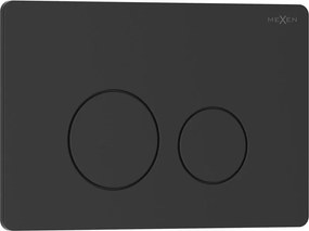Mexen Tex 06 buton de descărcare oțel inoxidabil, negru mat - 6106-02