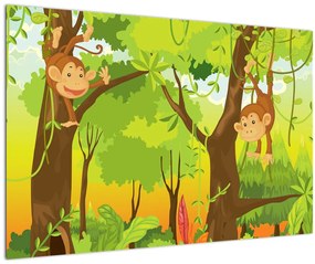 Tablou - Maimuțe (90x60 cm)