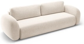 Canapea crem extensibilă/cu spațiu de depozitare cu tapițerie din chenille 262 cm Tonale – Cosmopolitan Design