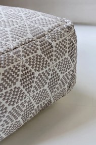 Pouf mocca din bumbac si fibre reciclate, "Lounge"