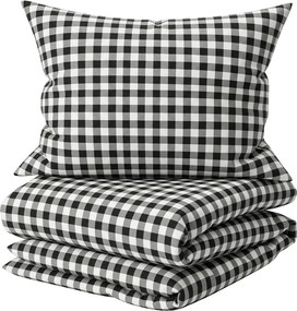 Lenjerie de pat din bumbac NORDIC CHECK gri inchis Dimensiune lenjerie de pat: 70 x 90 cm | 140 x 200 cm