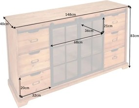 Comoda design industrial vintage Heritage 150cm A-40881 VC