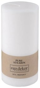 Lumânare Eco candles by Ego dekor Friendly, durată ardere 50 h, alb