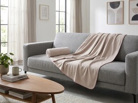 Patura fleece FLEORA, sero-roz Dimensiune: 150 x 200 cm
