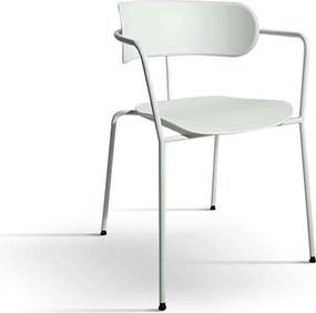 Set 4 scaune metalice MARSIGLIA -HORECA- h 76 cm - ALB