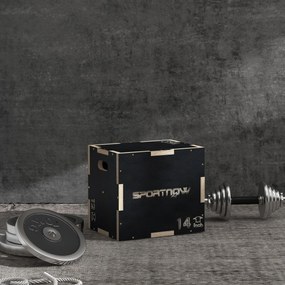 SPORTNOW Cutie Plyo 3în1 Lemn Antiderapant | Aosom Romania