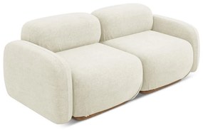 Canapea modulară crem cu tapițerie din țesătură bouclé 190 cm Ailani – Makamii