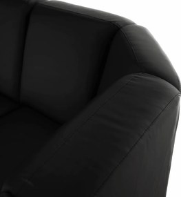Colţar în formă de U, piele ecologică neagră, model stânga, BITER U