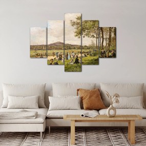 Tablou - French 19th Century, Race Course at Longchamps, reproducere (150x105 cm)