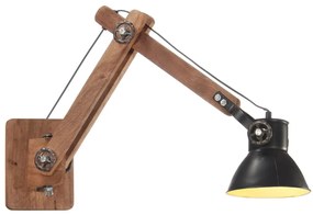 vidaXL Lampă de perete, stil industrial, negru, rotund, E27