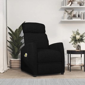 3073648 vidaXL Fotoliu de masaj electric rabatabil, negru, textil