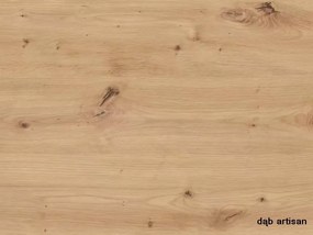 Masa extensibila Dante stejar artizan/negru mat - L102-142 cm