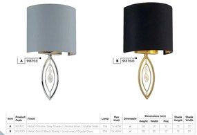 Aplica perete moderna design elegant Wall 9137CC SRT