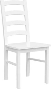 Scaun lemn masiv Linea cu Șezut Masiv Model L1 L 43 x A 44 x H 94 cm - Alb - Nuc