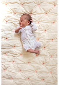 Pătură pentru copii, galben-deschis/roz din bumbac organic matlasată 90x120 cm Bows – Cam Cam Copenhagen