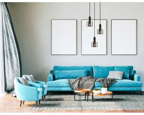 Lustră pe cablu SANTIA 3xE27/40W/230V negru ITALUX PND-65342-3A-BK+SG