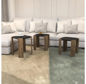 Set 3 măsuțe cafea Lorizolla (antracit + nuc). 1106450