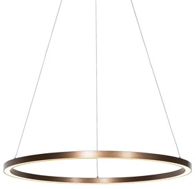 Lampă suspendată bronz 80 cm inclusiv LED cu dimmer în 3 trepte - Girello