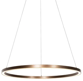 Lampă suspendată bronz 80 cm inclusiv LED cu dimmer în 3 trepte - Girello
