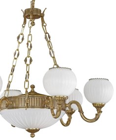 Candelabru clasic din alama 6+2 design italian 9350