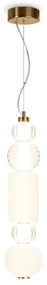 Pendul LED design modern Collar auriu, transparent, alb