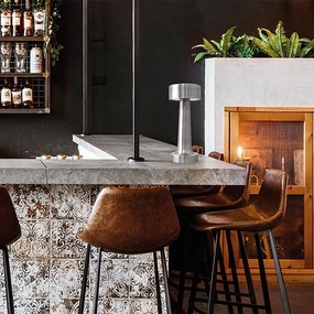 Lampă LED tactilă reîncărcabilă dimabilă de masă LED/3W/5V 2000mAh crom mat