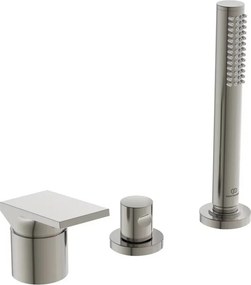 Baterie cada - dus Ideal Standard Atelier Extra argintiu Silver Storm cu 3 elemente