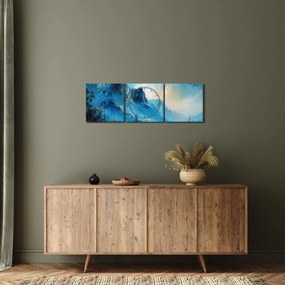 Tablou - Pictura munților (cu ceas) (90x30 cm)