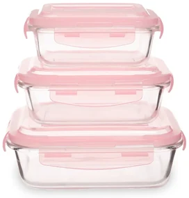 Recipiente de alimente 3 buc. din sticlă Freska – Premier Housewares