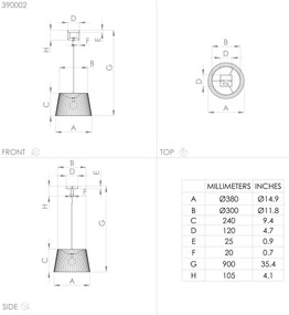 Lustră pe cablu Eglo 390002 BOGOTA 1xE27/40W/230V negru